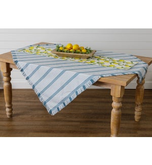 Table Cloth - Blue Grain Sack Stripe