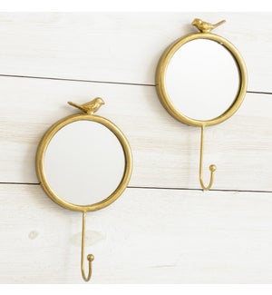 Gold Bird Mirrors with Hook