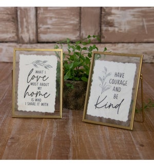 Gold Frames - Be Kind and Love My Home