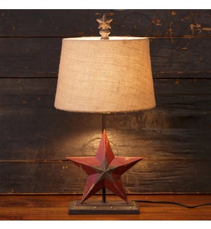 Lamp - Star With Burlap Shade