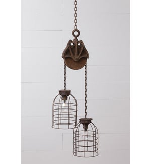 Pendant Light - Cage Dome Pulley