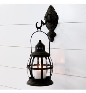 Lantern - Hanging Antiqued Black