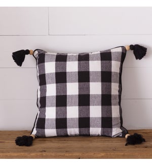 Pillow - Buffalo Plaid With Tassels