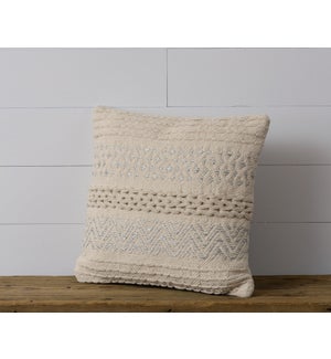 Pillow - Knitted, Silver Accents
