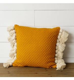 Mustard Yellow Pillow With Tassels