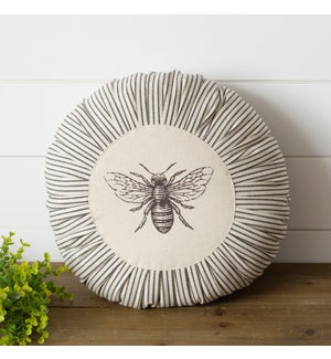 Round Pleated Bee Pillow