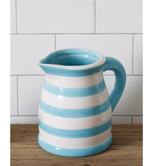 Pitcher - Blue and White Stripes