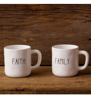 Ceramic Mugs - Faith, Family