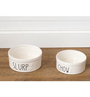 Ceramic Dog Bowls - Slurp And Chow