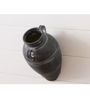 Black Terracotta Vase With Handles