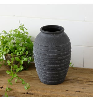 Black Terracotta Vase, Sm