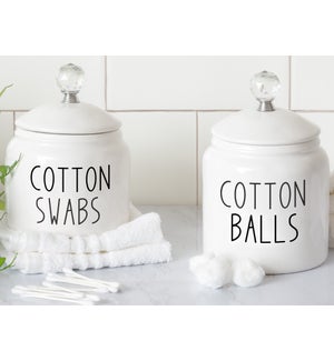 Cotton Swabs & Cotton Balls Canisters