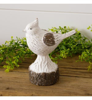 Carved Faux Wood Bird