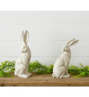 Distressed Rabbit Figurines
