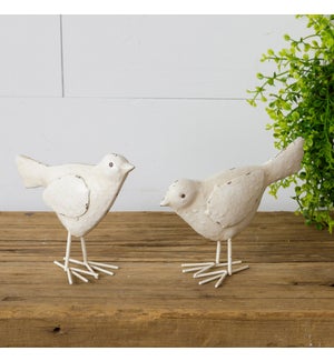 Birds - Standing, Distressed White