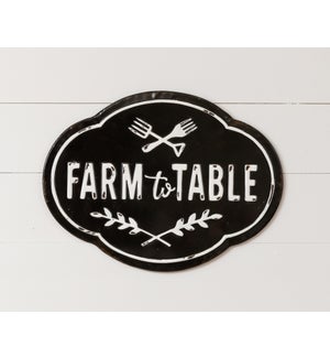 Metal Sign - Farm To Table