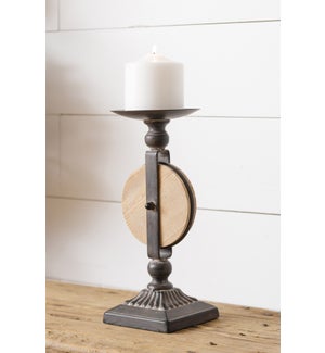 Metal Candle Holder with Pulley