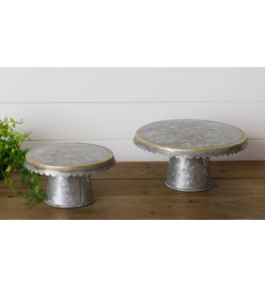 Galvanized Cake Stands With Gold Welding