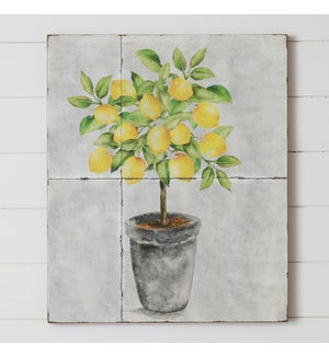 Wall Hanging - Metal Lemon Topiary