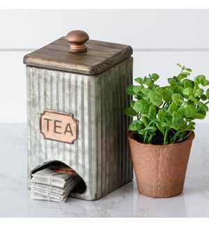 Tea Bag Holder - Corrugated Metal