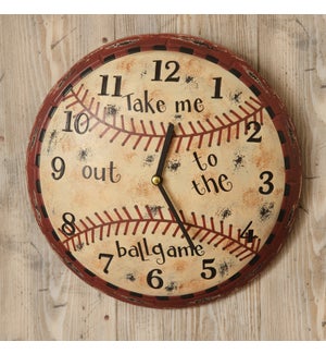 Wall Clock - Baseball Take Me Out