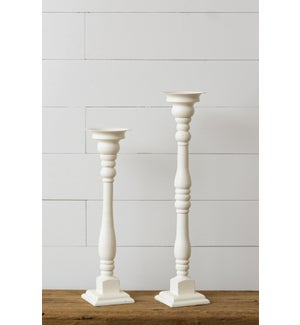 Antiqued Pillar Candle Holders