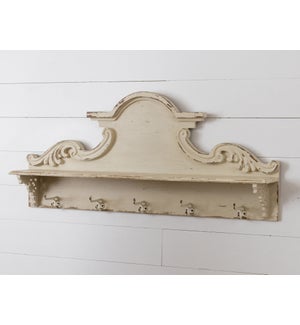 Crown Molding Shelf With Hooks