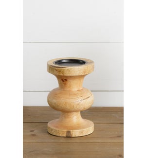 Chunky Wood Candle Holder, Small
