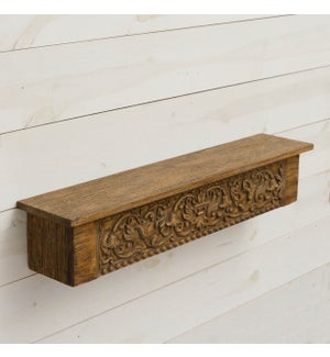 Carved Shelf With Wood Grain