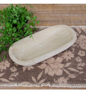 Raw Wood Oval Wooden Tray, Sm