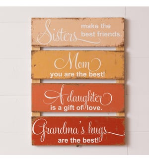 "Sign - Sister, Mom, Daughter, Grandma"