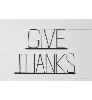 Wall Hanging - Give Thanks Word Sign