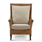 Addison Wing Chair Frame Color - Chestnut Cushion Color - Cream This Item Will Be Discontinued W