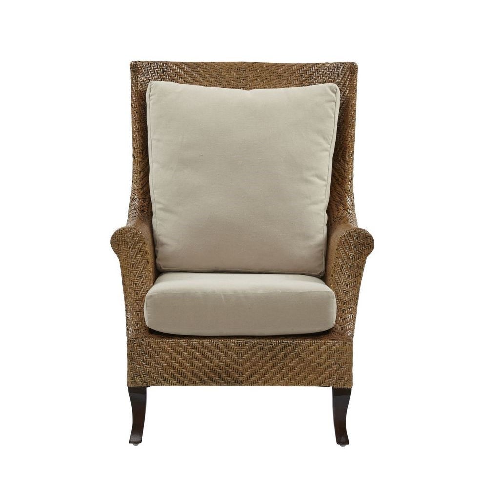 Addison Wing Chair Frame Color - Chestnut Cushion Color - Cream This Item Will Be Discontinued W