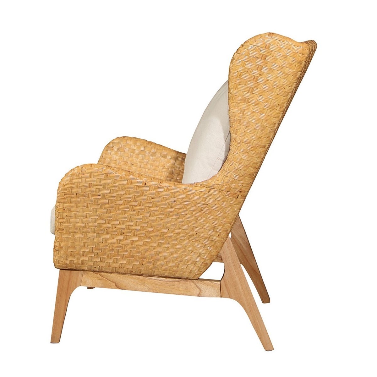 NEW!! Alexander Wing ChairColor - NaturalCushion Color - Holly White