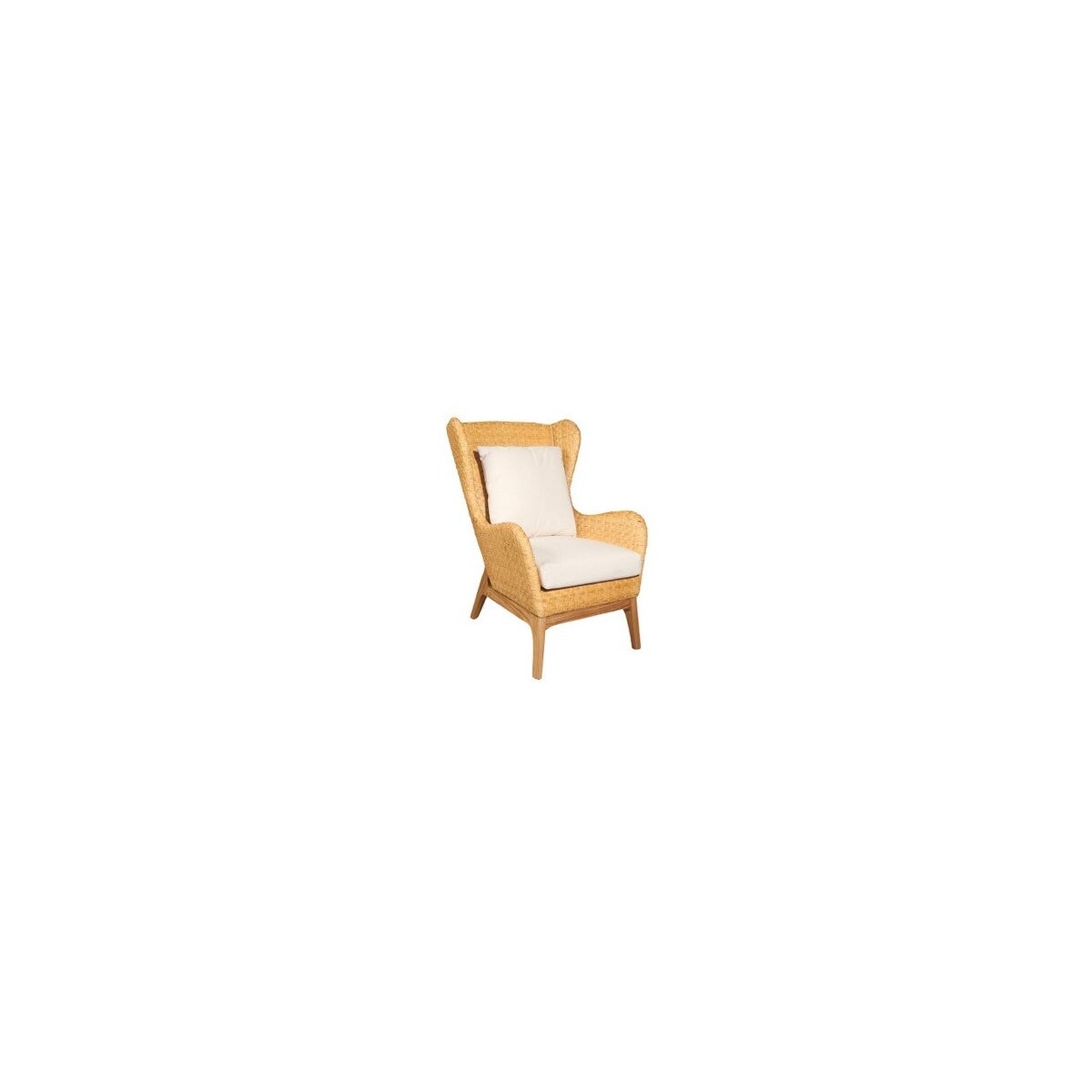 NEW!! Alexander Wing ChairColor - NaturalCushion Color - Holly White
