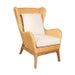 NEW!!  Alexander Wing ChairColor - NaturalCushion Color - Holly White