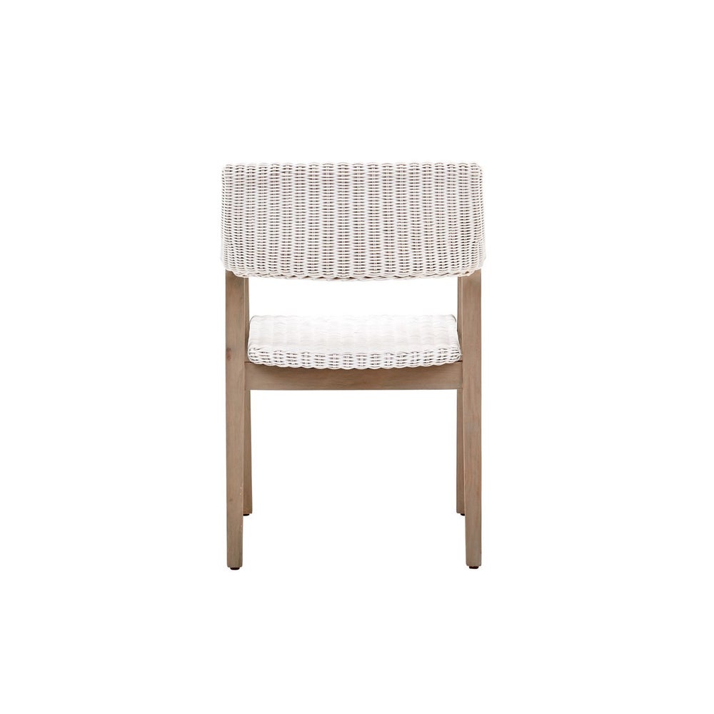 Urbane Arm Chair Frame Color - Old Gray Woven Seat & Back Color - White