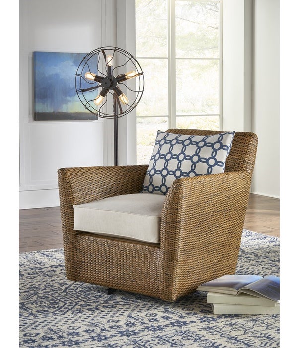 Hudson Swivel Chair SWIVEL  PART# 1824640200 ADDEDWoven Frame Color - Ginger Cushion Color - Holl