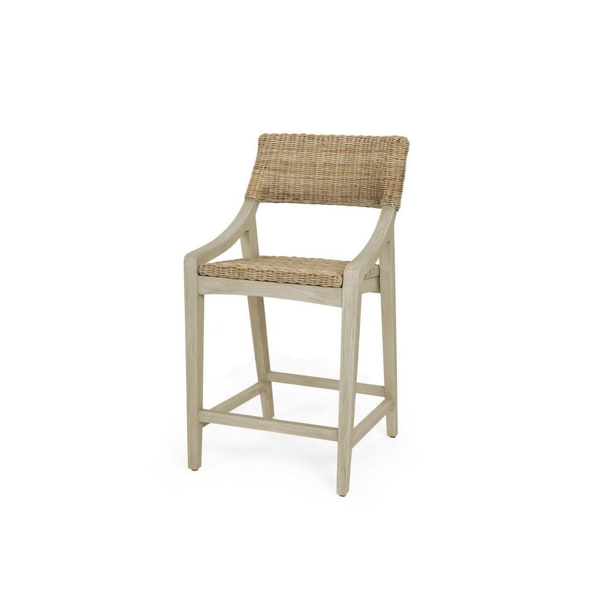 Urbane Counter Chair Frame Color - Old Gray Woven Seat and Back Color - Stone