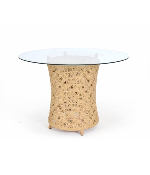 Ava Table Base Woven Rattan Table Base Color - Natural (Glass Top NOT Included) This item Will
