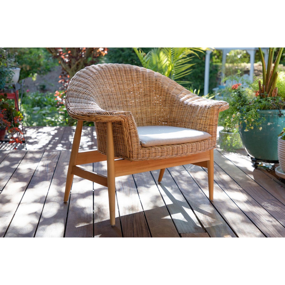 CLOSE-OUT!!Mystic Chair Mindi Frame Color - Natural Cushion Color - Cream 50% OFF!This Item Wi