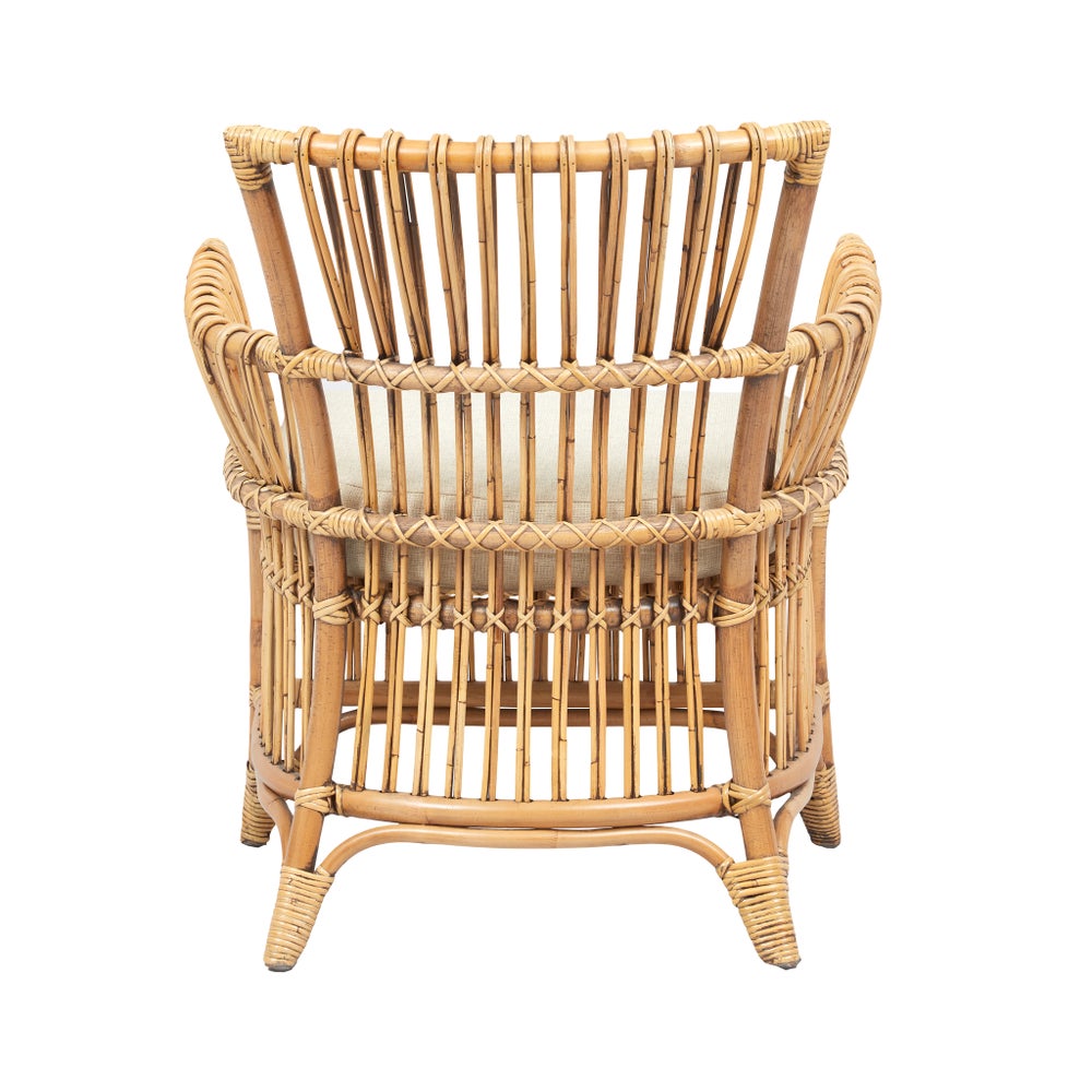 Boho Arm Chair Color - Honey Brown Cushion Color - Cream