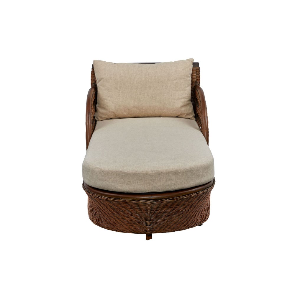 CLOSE-OUT!!Captains Chaise Frame Color - Ginger Cushion Color - Cream Jarrett Bay Collection
