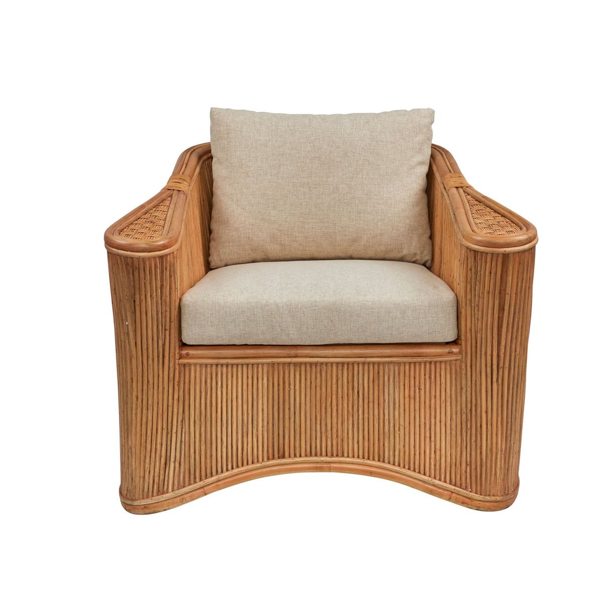 CLOSE-OUT!!Admirals Club Chair Frame Color - Buff  Cushion Color - Cream Jarrett Bay Collection