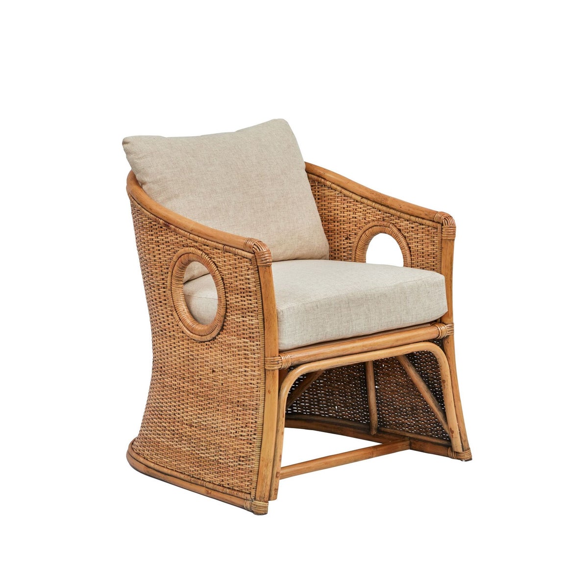 Cuddy Chair  Frame Color - Buff     Cushion Color - Cream Jarrett Bay Collection