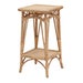 Charleston Pedestal Table Unpainted - "Select Your Color" Rattan Frame with Rattan Peel Wraps