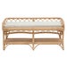 Charleston 48" Bench Unpainted - "Select Your Color" Rattan Frame with Rattan Peel WrapsCushion C