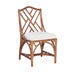 Chippendale Side ChairFrame Color - TortoiseCushion Colo - Cream