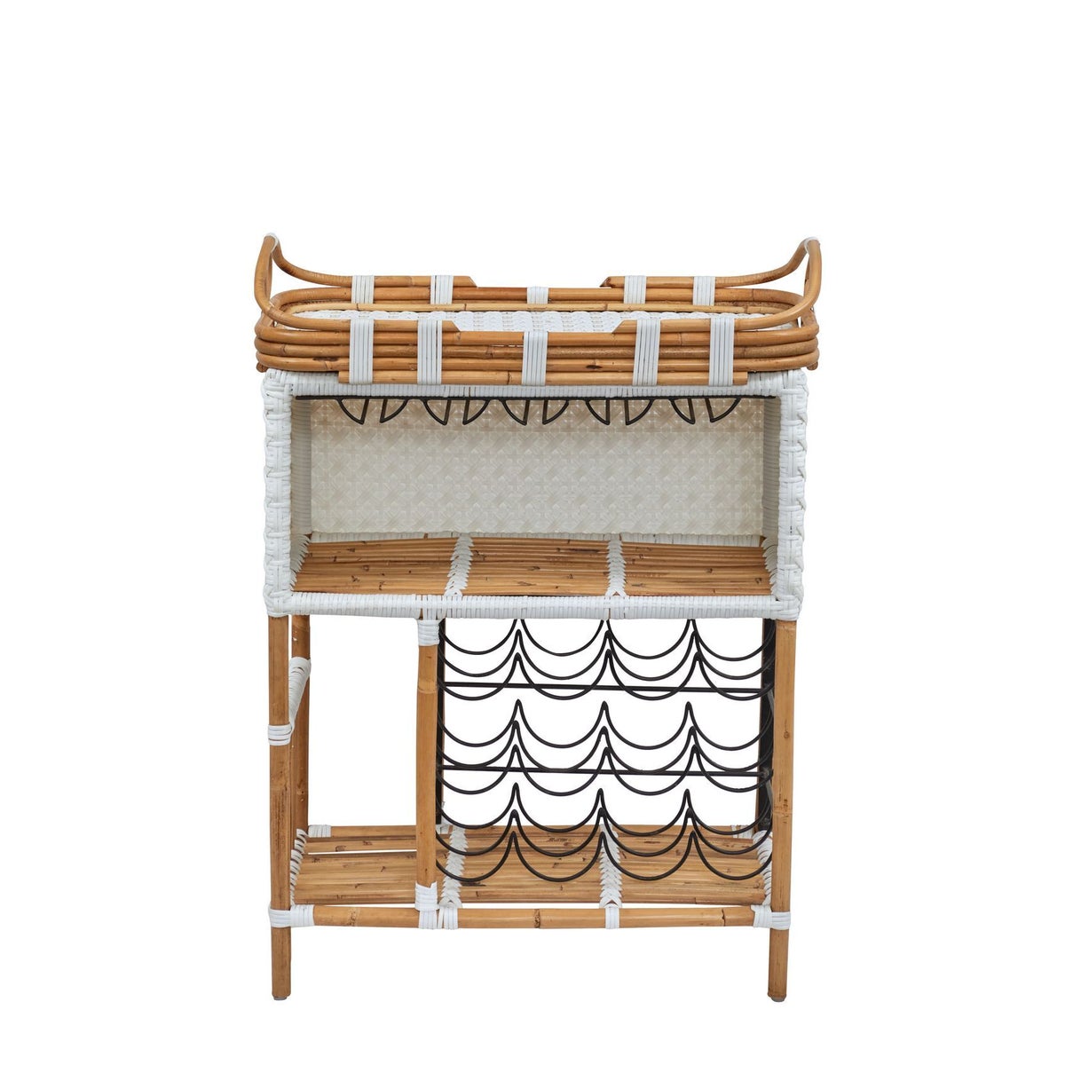 Madrid Wine Bar with Removable Serving Tray Color - White Star PatternThis Item Will Be Discont